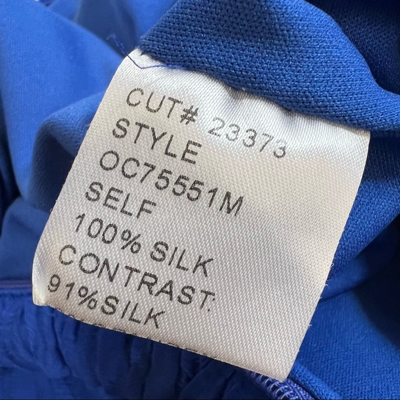 Tadashi Collection Royal Blue Silk Cocktail Dress SZ 12 - Picture 10 of 14